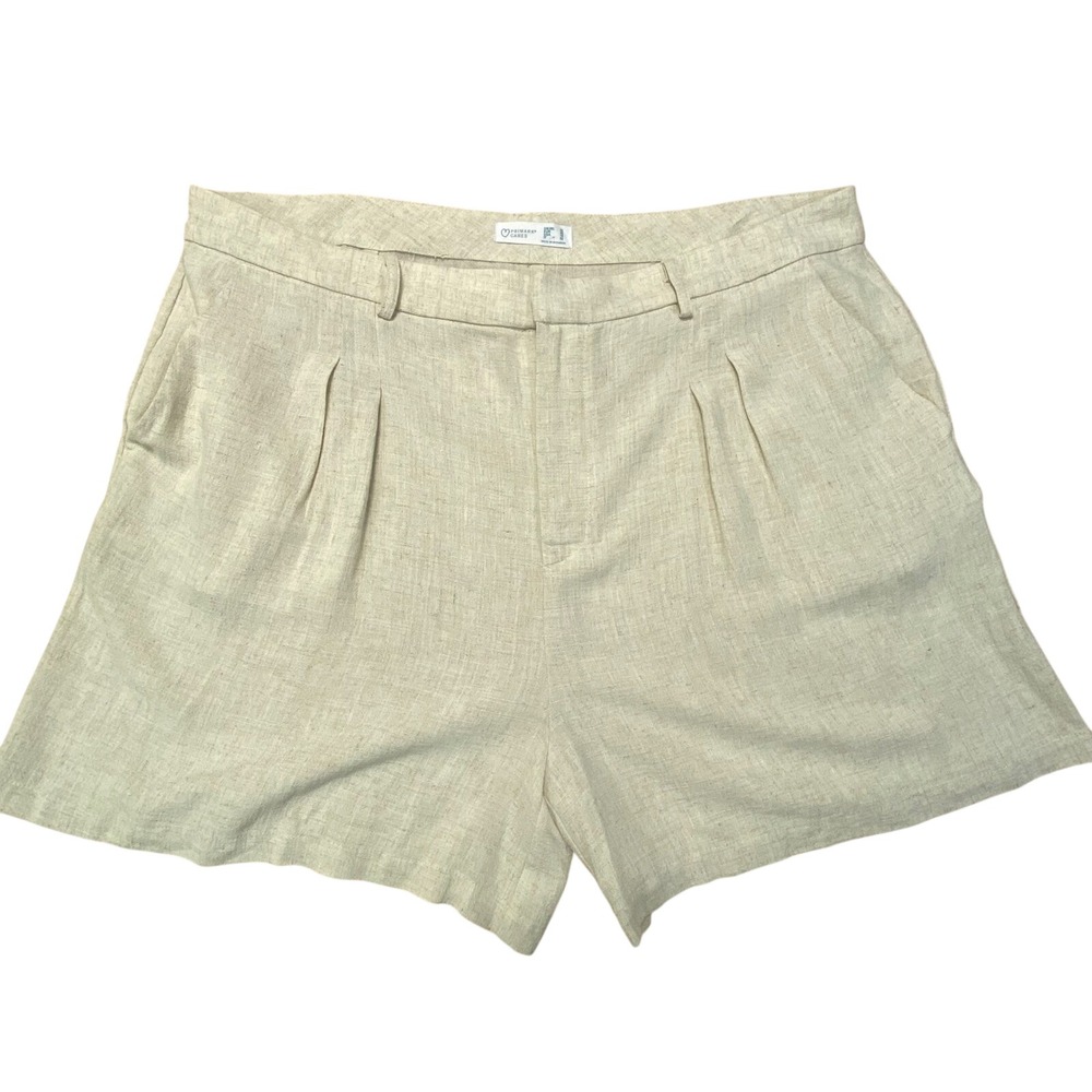 Primark Linen Blend Shorts Womens Size 20 Preppy Summer Coastal Casual